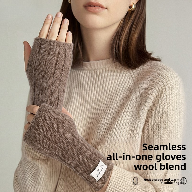 Winter Fingerless Knitted Glov - Wool Glove Lined recension och pris