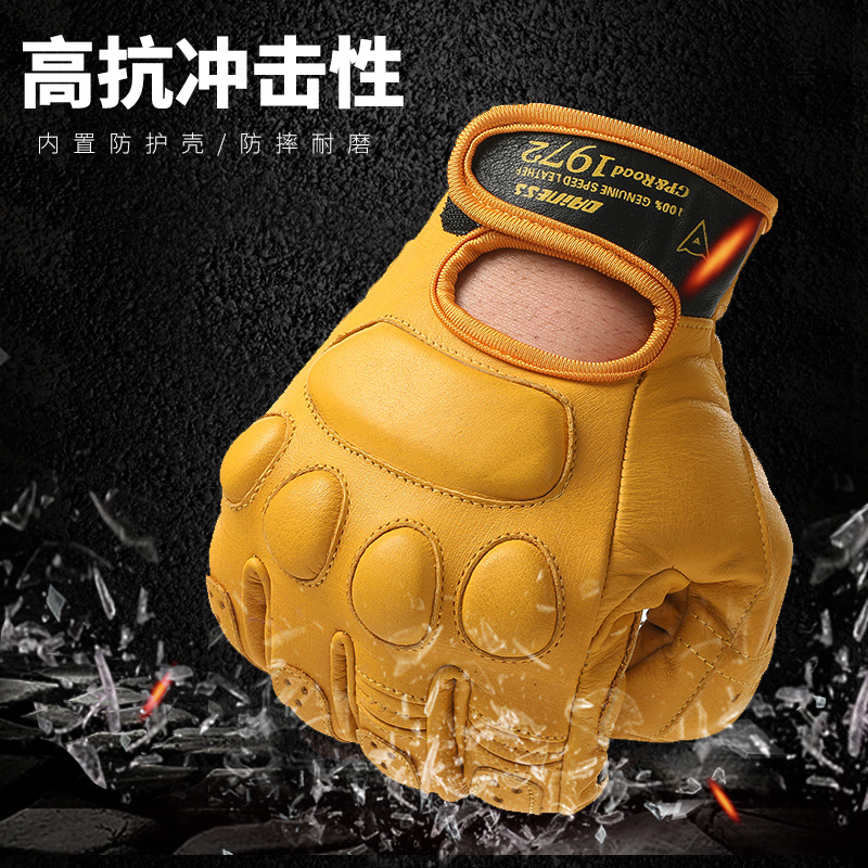 Motorcycle Cycling Gloves Leat - Leather Driving Glove recension och pris