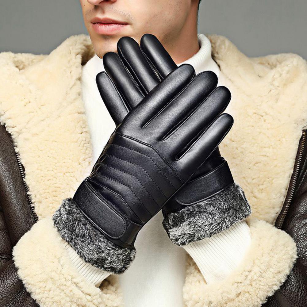 1/2/3Pairs Winter Leather Glov - Leather Driving Glove recension och pris