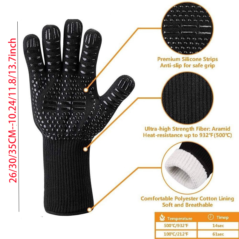 BBQ Gloves Flame Retardant Non - Heat Resistant Glove recension och pris